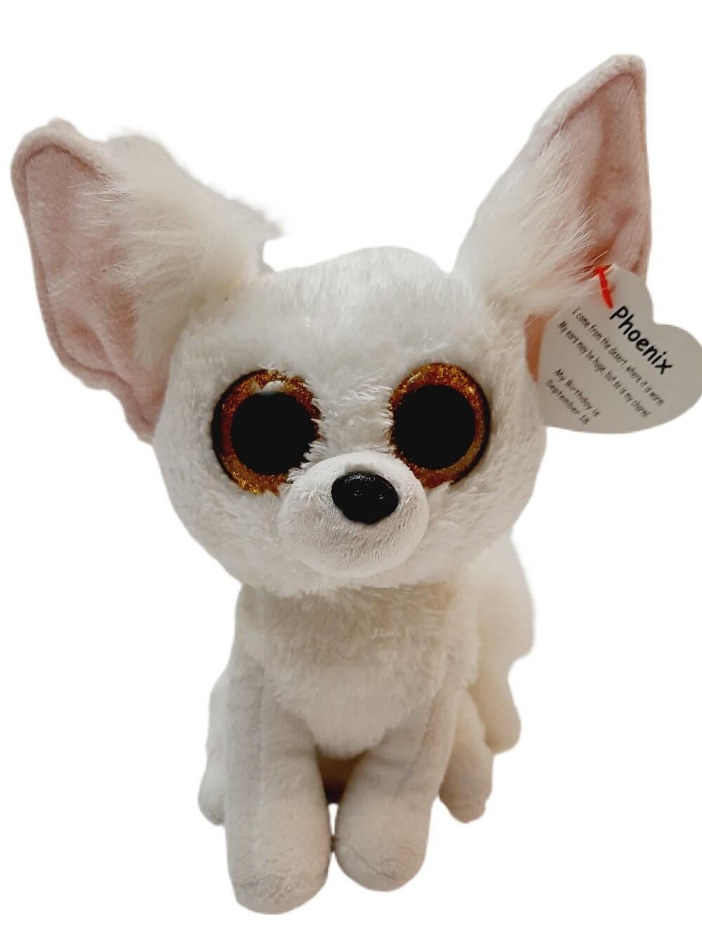 🍒4 for $20🍒 TY Beanie Baby Boos Phoenix White Fennec Fox Plush Soft Kids Toy